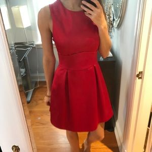 Red Satin Zara Formal Dress